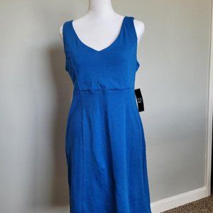 New York & Company Blue Sleeveless Dress